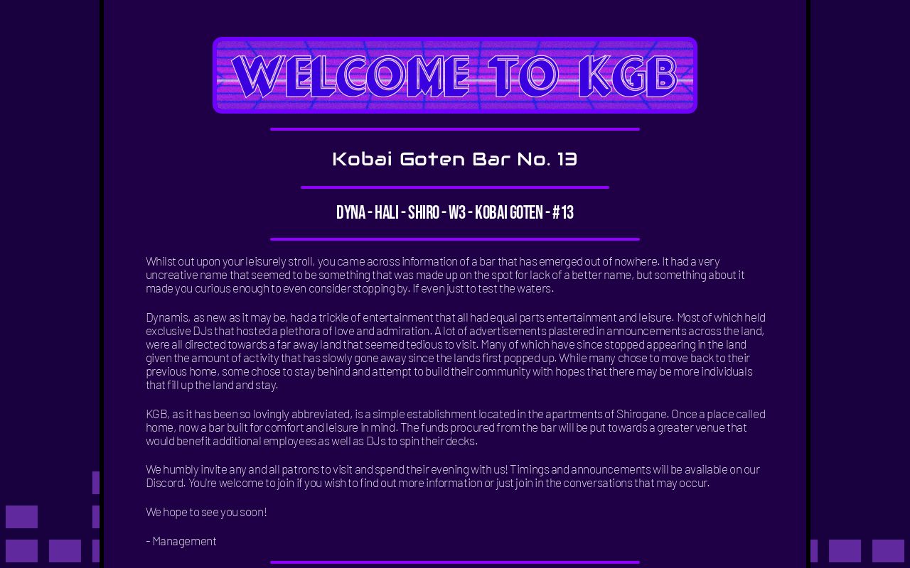 Welcome to KGB